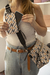 BANDOLERA IZAR MONOGRAMA caramel - NIA LYNN