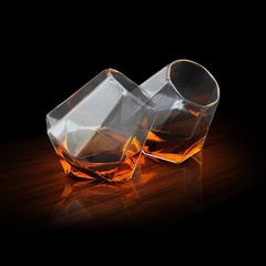 Copo de Whisky Diamante Drink Vidro Premium - 4 Unidades