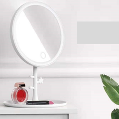 Espelho Maquiagem Led Ring Light Touch Smart Organizador