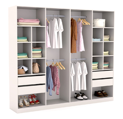 VESTIDOR 2.40 ANCHO X 1.81 ALTO X 0.45 PROF. SIN PUERTAS BLANCO