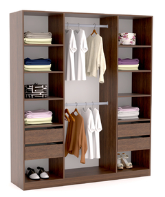 VESTIDOR 1.80 ANCHO X 1.81 ALTO X 0.45 PROF. SIN PUERTAS WENGUE