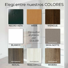 VESTIDOR 2.00 ANCHO X 2.21 ALTO X 0.45 PROF. SIN PUERTAS WENGUE - tienda online