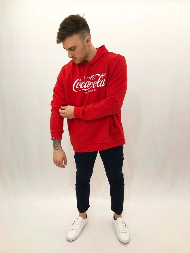 coca cola moletom com capuz red