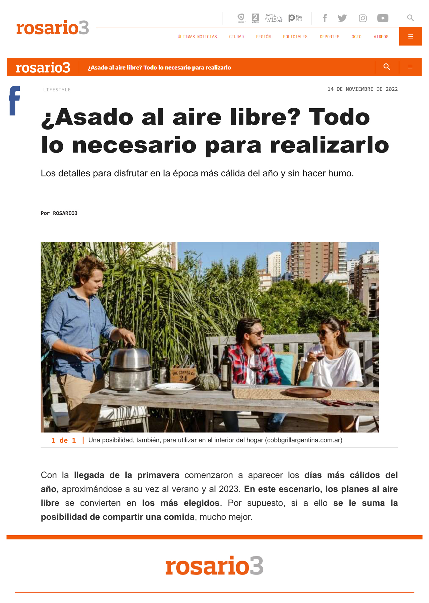 Rosario3 Noviembre 2022
