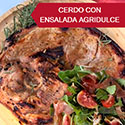 Cerdo con ensalada agridulce