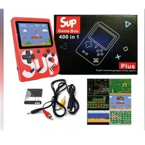 Console Mini Game Sup Game Box 3 LED Plus 400IN1 Vermelho