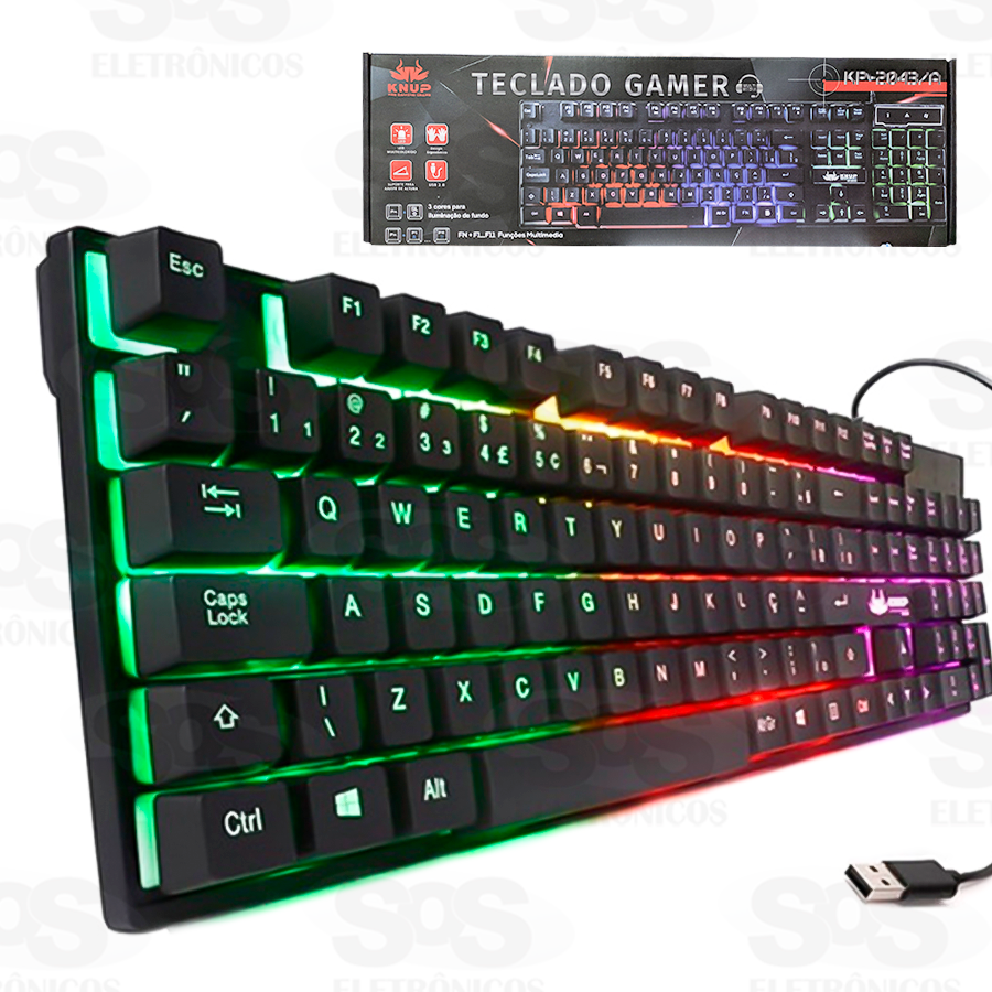 Teclado e mouse para jogos retroiluminado USB com fio - Cv Buy