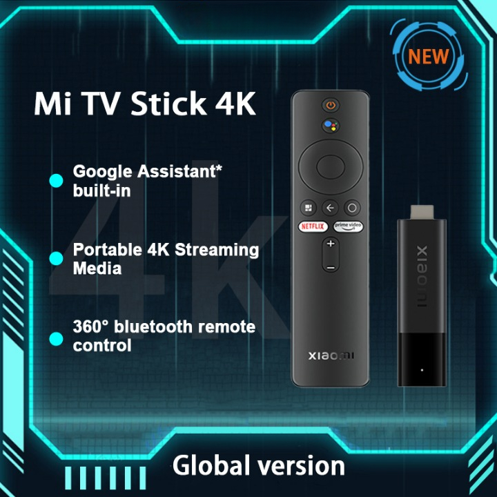 Shop Xiaomi Mi 4K TV Stick (Media Streaming Player) - Black Online