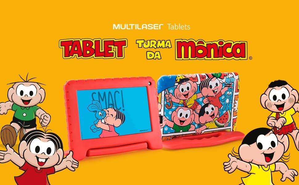 Tablet Infantil Turma da Mônica Multilaser NB369 Vermelho 32GB Para Criança  Vídeos  Netflix - Tablet Infantil - Magazine Luiza