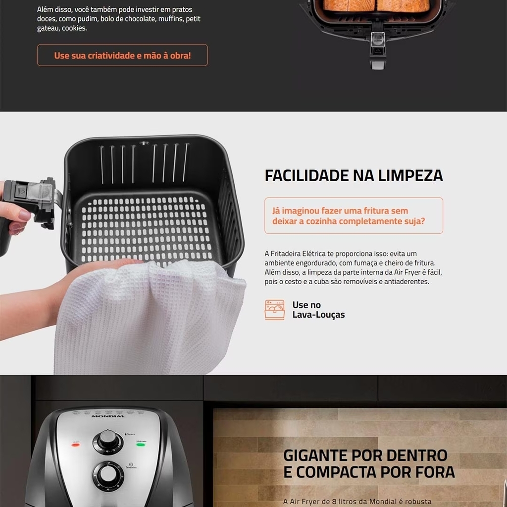 Air Fryer- BOLO SIMPLES na FRITADEIRA ELÉTRICA DA MONDIAL/Modelo Grand  Family 5 L Mondial 