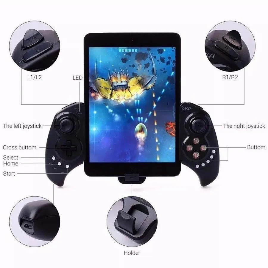 Ipega-PG-9023S Gamepad Stretchable para Android, iOS, Tablet, Sem Fio,  Bluetooth, Controlador de Jogo para Smart Phone, iPad - AliExpress