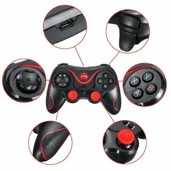 Controlador de jogos com fio, Joystick Gamepad com controle de jogo de PC  de vibração dupla compatível com PS3, Switch, Windows 10/8/7 PC, laptop, TV  Box, telefones celulares Android, cabo USB de