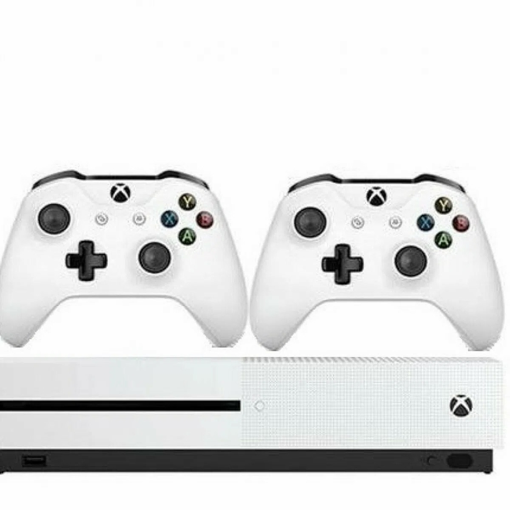 console Xbox one s 1tb 2 Controles sem fio + jogos + kit carregar com 1  bateria Microsoft