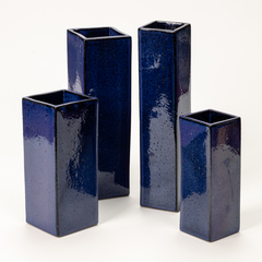 387EC - Conjunto com 4 vasos retangulares em cerâmica de alta temperatura - comprar online