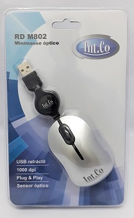 MiniMouse óptico USB retráctil - RD-M802