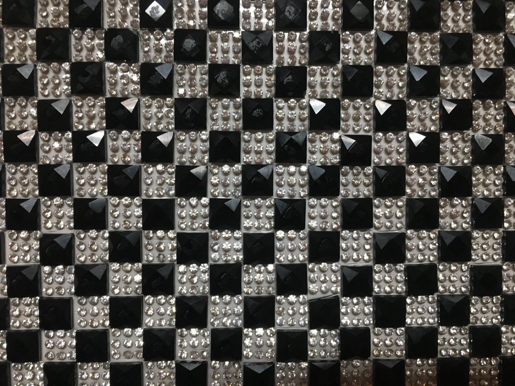 manta gelatina preta xadrez 24x40cm