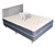 COMBO 1 COLCHON Y SOMMIER DE RESORTES 2 PLAZAS 130 X 190 + 1 RESPALDO CON 6 BOTONES (BLANCO NEGRO O BEIGE)+ SABANAS + ACOLCHADO + 2 ALMOHADAS - tienda online