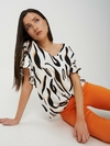 SFBL61 BLUSA POPLIN ESTAMPADO, MANGA VOLADITOS