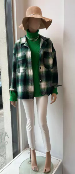 AFCP01 CAMISACO OVERSIZE CUADRILLE CON BOTONES