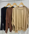 AJSW03 SWEATER BREMER AMPLIO CON TAJITOS - tienda online