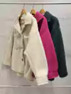 AFCP02 CAMISACO OVERSIZE TEDDY BEAR CON BOTONES - tienda online