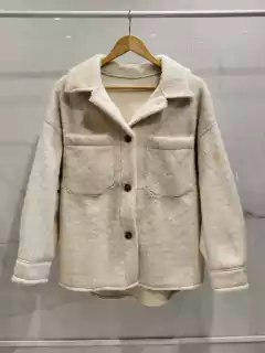 AFCP02 CAMISACO OVERSIZE TEDDY BEAR CON BOTONES - comprar online