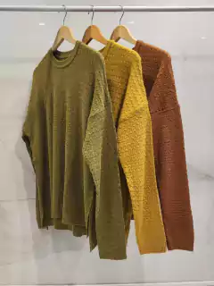 ADSW01 SWEATER MINI TRENZAS CON TAJO - tienda online