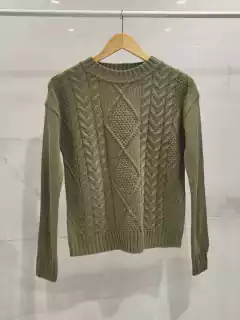 ASLSW01 SWEATER ACRILICO ROMBO MEDIO CON TRENZAS en internet