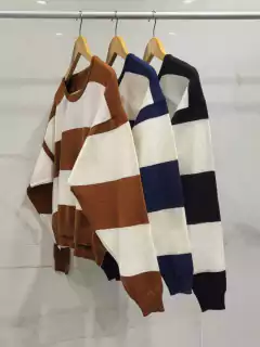 ACRSW05 SWEATER RAYADO COMBINADO BICOLOR - AYRA