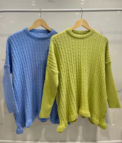 ANSW03 SWEATER TRENZADO AMPLIO VOLADOS - comprar online