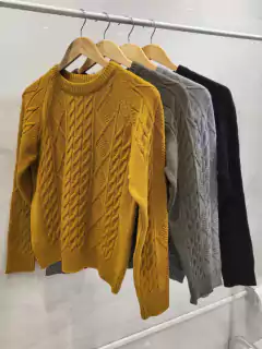 ALISW02 SWEATER BREMER TRENZAS Y ROMBO - tienda online
