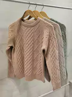 ALISW02 SWEATER BREMER TRENZAS Y ROMBO