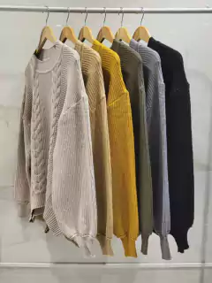 ALISW01 SWEATER DOBLE TRENZAS CALADO en internet