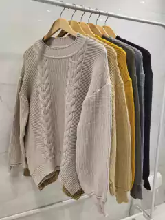 ALISW01 SWEATER DOBLE TRENZAS CALADO