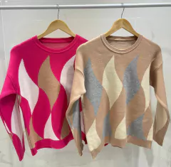 ALNSW03 SWEATER ROMBOS CURVADOS - comprar online