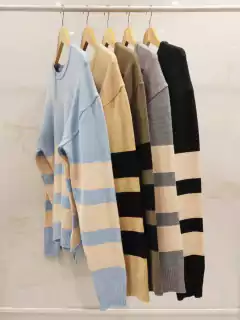 ALISW03 SWEATER BREMER MITAD RAYADO en internet