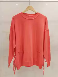 AESW03 SWEATER CON BOLSILLOS Y NUDOS ANCHOS en internet