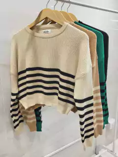 AJJSW01 SWEATER CORTO CON LINEAS