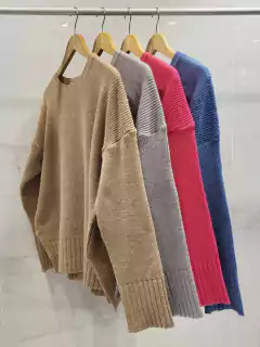 AFRSW04 SWEATER CON TAJO FINAL Y PUÑO MORLEY - AYRA