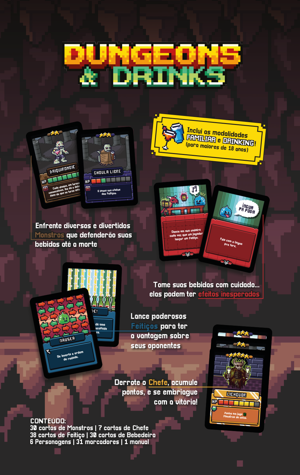 Dungeons & Drinks + Cartas Promo(Pré venda) - Mago Jogos- A melhor loja  online de Board Games de Belém