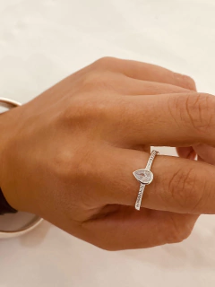 Anillo Fino Con Circon gota - comprar online