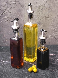 Set X 3 Botellas Aceitera/vinagrera Aceite/vinagre con pico parrot - comprar online