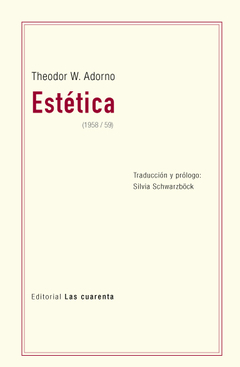 Estética 1958-9 de Theodor Adorno (En papel)