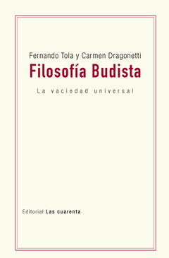 Filosofía budista de Fernando Tola y Carmen Dragonetti (En papel)
