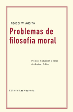 Problemas de filosofía moral de Theodor Adorno (Digital)