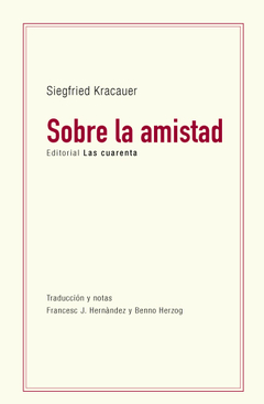 Sobre la amistad de Siegfried Kracauer (Digital)