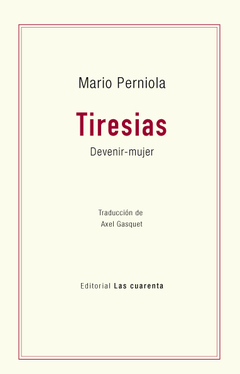 Tiresias de Mario Perniola (En papel)