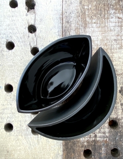 juego de Floreros Yin & Yang negro mate - comprar online