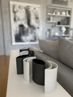 juego de Floreros Yin & Yang negro mate - tienda online