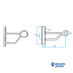 MENSULA DE RETENCION OJAL CERRADO PKR-20